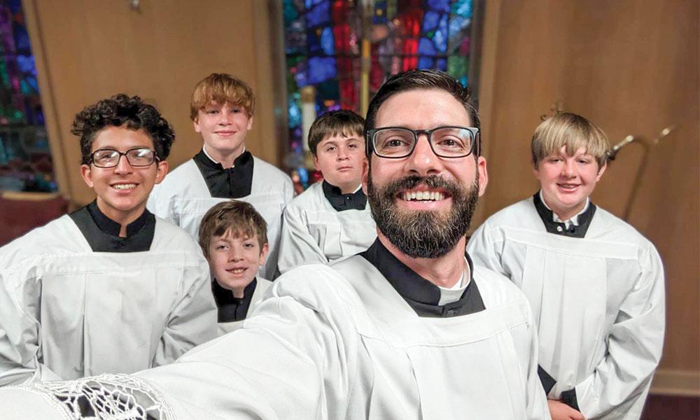 Ladd Spears, a seminarian for the Diocese of Austin, trained several recent students from Bishop Reicher Catholic School in Waco to be altar servers.